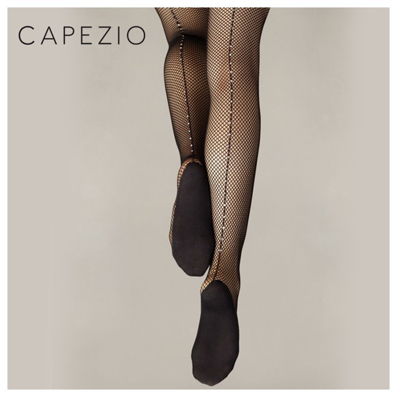 Collants résille strassés